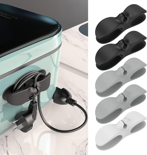 Cord Holder for Kitchen Appliances, Self-Adhesive Cord Organizer