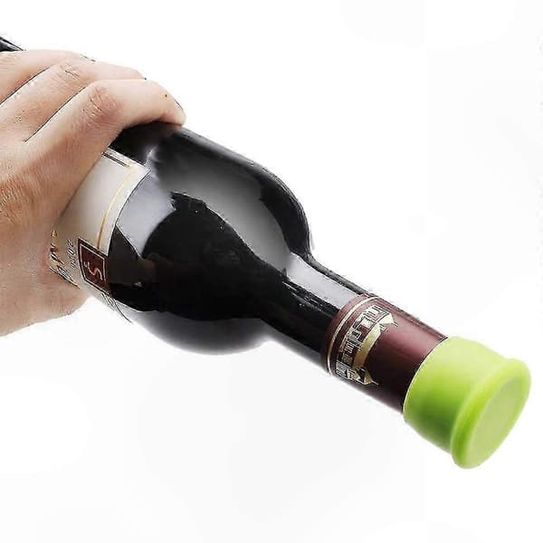 Silikonflasklock 8-pack, universell passform för öl-, vin- och juiceflaskor