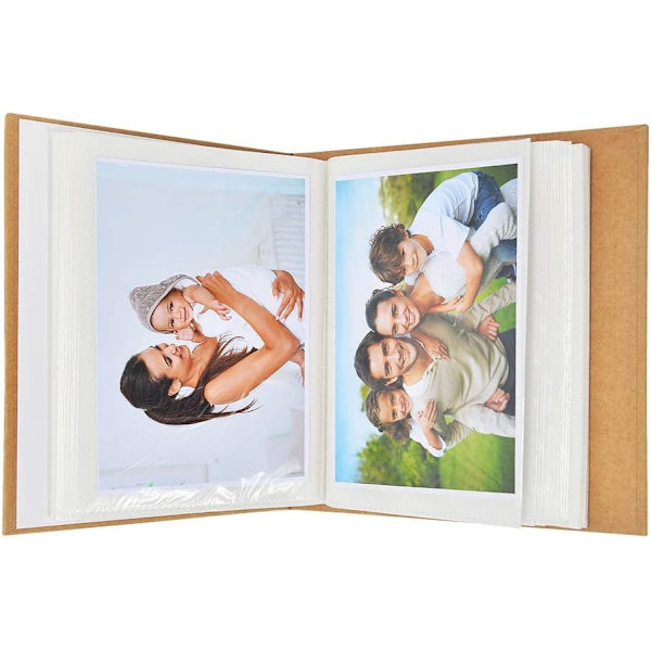 Mini 4x6 fotoalbum 100 fickor för barn flicka fotoalbum, [insidesidans storlek]: ca 15,7*10,5CM-giraff