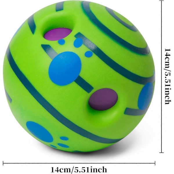 Giggle Ball för Hundar - Pipande Leksak för Att Hålla Din Hund Glad Hela Dagen, Hundbollleksaker för Stora, Medelstora och Små Husdjur, Katt och Hund, Lindrar Ångest och Kedsomhet 13CM