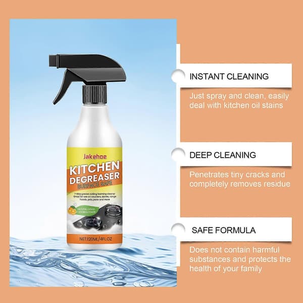 Kitchen Degreaser Cleaner Non-Corrosive Multifunctional Cleaner for Stubborn Stains