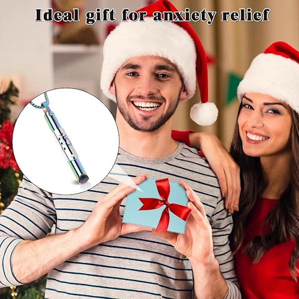 Sluta Röka Halsband, Ångest Andningshalsband, Yoga Mindfulness Meditation Stresslindring Andningshalsband, Rostfritt Stål Andningshalsband Steel