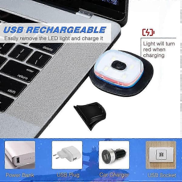 USB Genopladelig Lampe til LED Strikket Hue, 4 Stykker, Stærk, Medium og Svag Lysfunktion LED Hue Lampe USB LED Lys