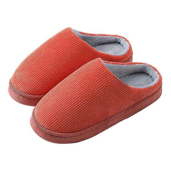 Bløde Fyldte Hjemmesko Skridsikre Indendørs Hjemmesko Behagelige Plys Slippers Til Hjem Soveværelse Nye Orange 40to41
