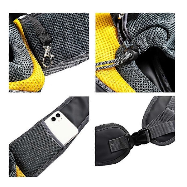 Kjæledyr Messenger Bag Pustende Skulderveske Cross Body Bag Katt og Hund Kjæledyr Ryggsekk blue L
