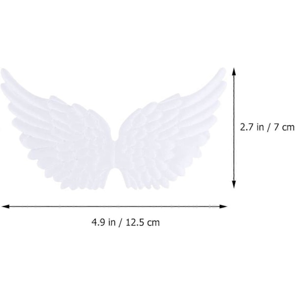 3D Vingar Patch Kläder Dekal 13.5CM DIY Hantverk Dekoration (Vit) 12 Stycken COLOR1