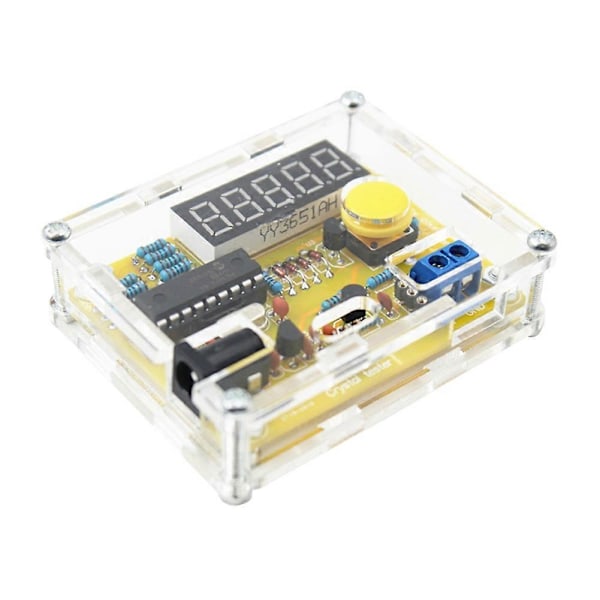 1Hz-50MHz Frekvensmätare Modul Kristalloscillator Testare Modul DIY Kit med Gult Skal