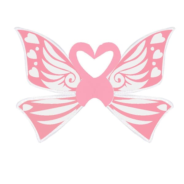 Englevinge Halloween Kostume Vinge Sommerfuglevinge Svanefjer Vinge Fe Vinge Udklædning Prinsesse Vinge til Børn Små Piger Pink