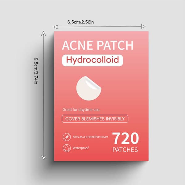 1080 stk/400 stk Akneplaster Fine Usynlige Akneplaster Find Patch S6V8 cirkel 720 plaster