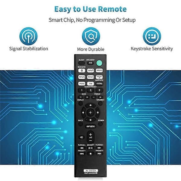 RMT-AA400U Remote Control Compatible with Sony Stereo Receiver STR-DH190 STRDH190-Perfet