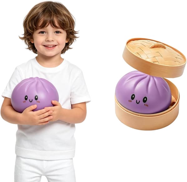 Kæmpe Dumpling Sød Squishy Stressbold, Jumbo Blød Langsomt Stigende Dumpling Stressbold, Stor Dumpling Sød Squishy, Stresslindring Skrivebord til Kontor