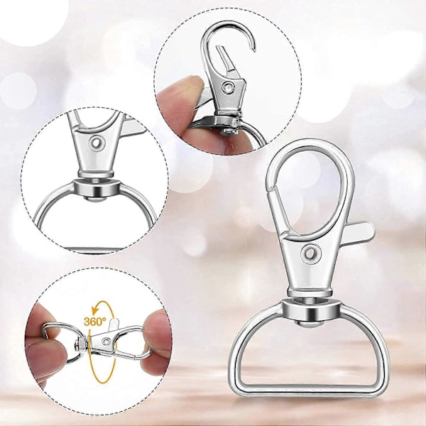 56 Stykker Ringe til Taske Håndtaske Hardware til Taskefremstilling Spænder Håndværk (Blandet Farve, 25 mm)