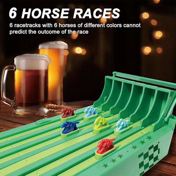 Horse Racing Table Game With 6 Horses Game Chessboard LINE Race Game Board Table Games For Kids 2024 Tabletop Horse Racing For Family Party Night