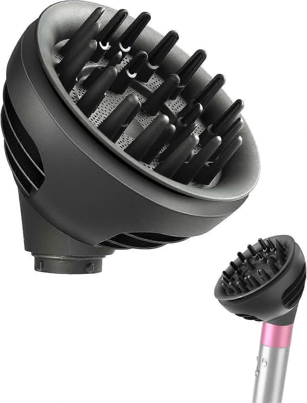 Wave+Curl Diffuser för Dyson Airwrap Styler, Uppgraderat Diffusormunstycke för Dyson Airwrap HS01 HS05 HS08 för vågigt, lockigt eller krulligt hår
