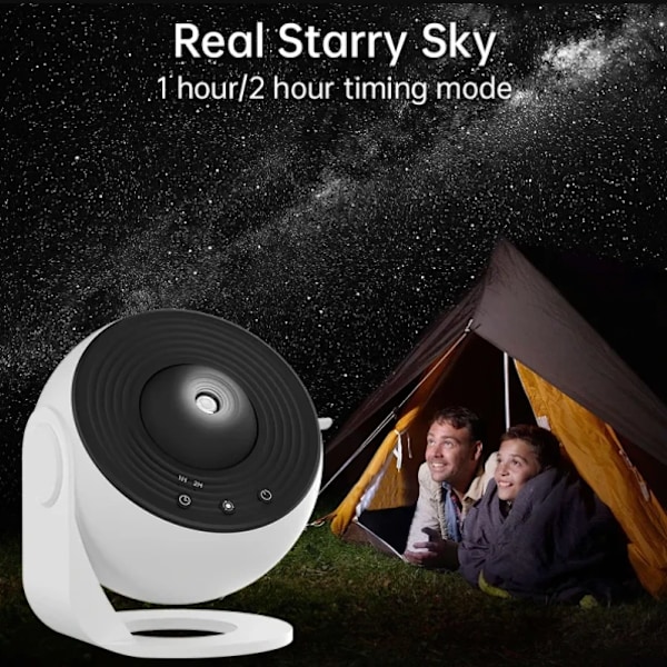 Nattlys Galaxy Projektor Stjerneklar Himmelsprojektor White