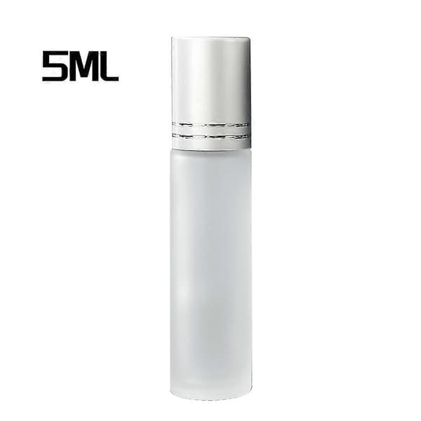 10 st 5 ml roll-on-flaska liten kosmetisk förpackning parfymflaskor flytande behållare roll-on-flaska för resor silver Silver