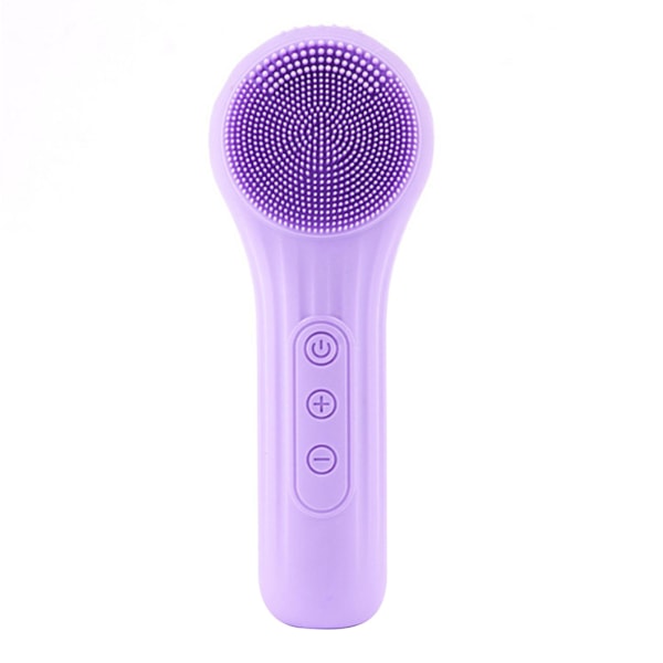 Elektrisk Sonisk Ansigtsrensebørste Massager Vandtæt Silikone Ansigtsrensebørste til Alle Hudtyper Violet