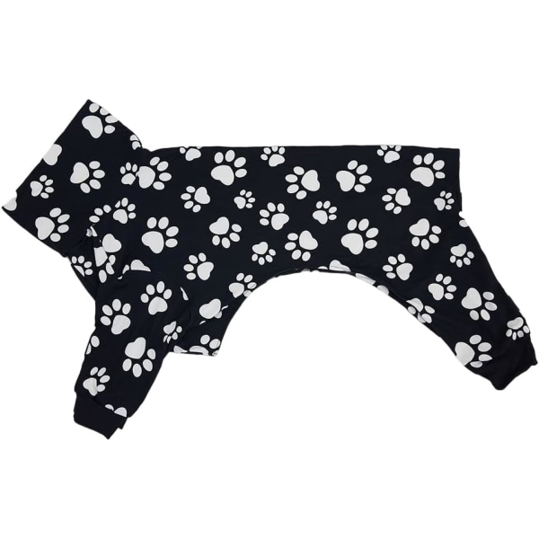 Hundpyjamas Medium Large Dog Paw Printed Greyhound Pyjamas Jumpsuit Body - Medium