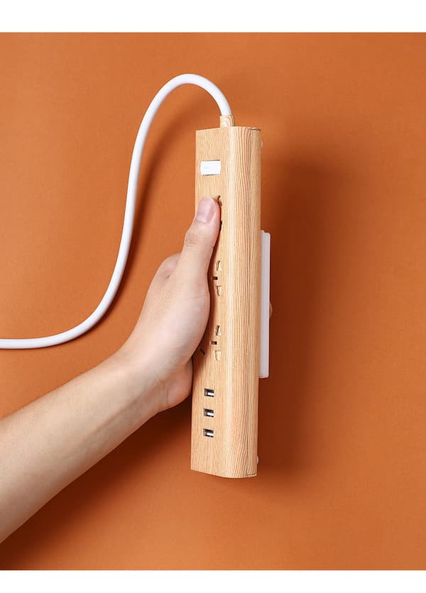 White 8-piece Self-Adhesive Desk Socket Fixer, Punch-Free Self-Adhesive Socket Holder, Self-Adhesive Power Strip Fixation, Pr Fixer