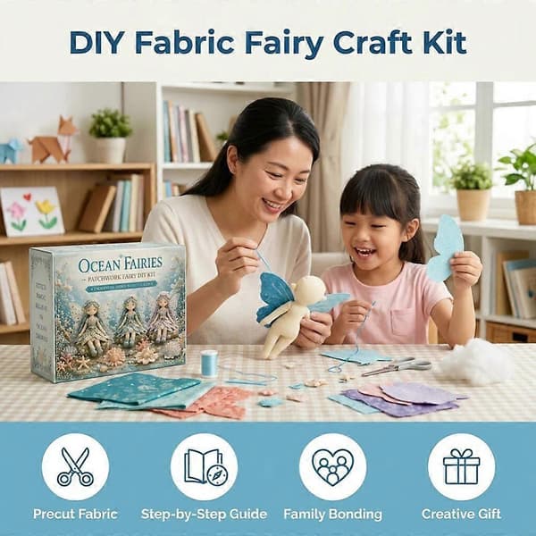 Fairy Patchworks Diy Collection Sjov Blomster-Fe Patchworks Syhåndværkssæt