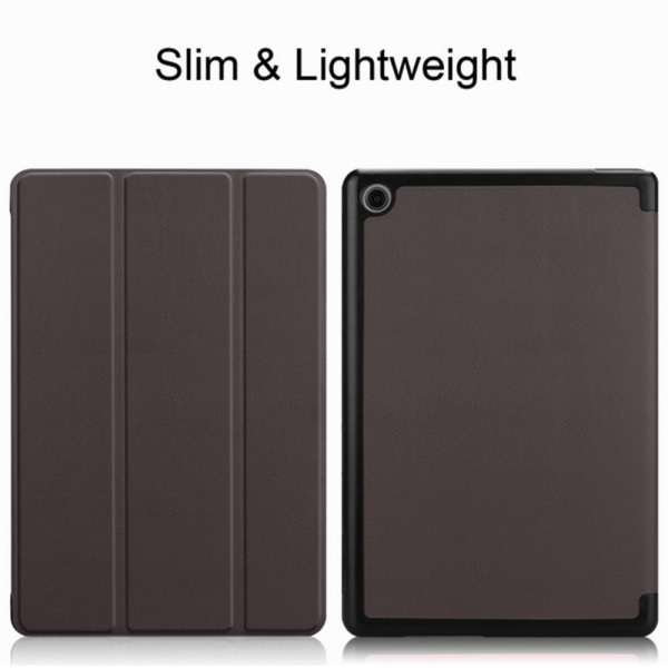 Phone case Kompatibel med Huawei MediaPad M5 Lite 10, Business Slim Tri-Fold Folio Folio Cover Pennhållare-Svart