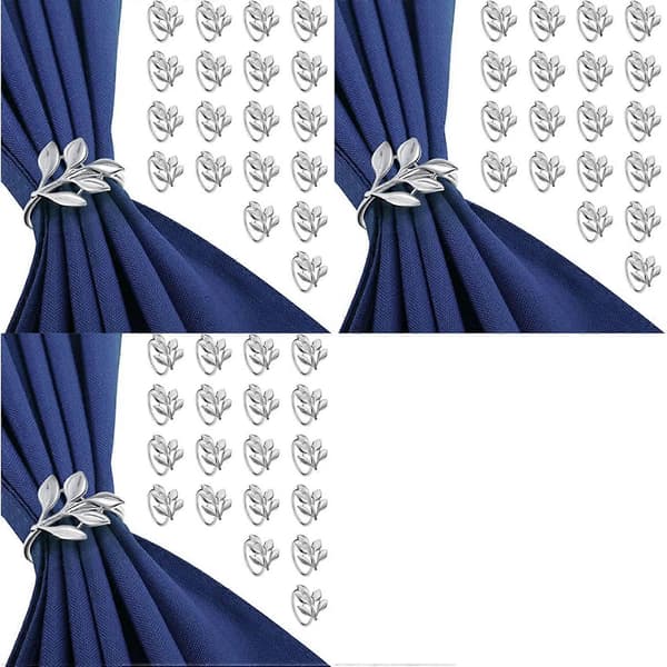 60 st silverlövservettringar - Silver servettring för bordsservetter - Högtidsservettringar Höstservettringar för fest