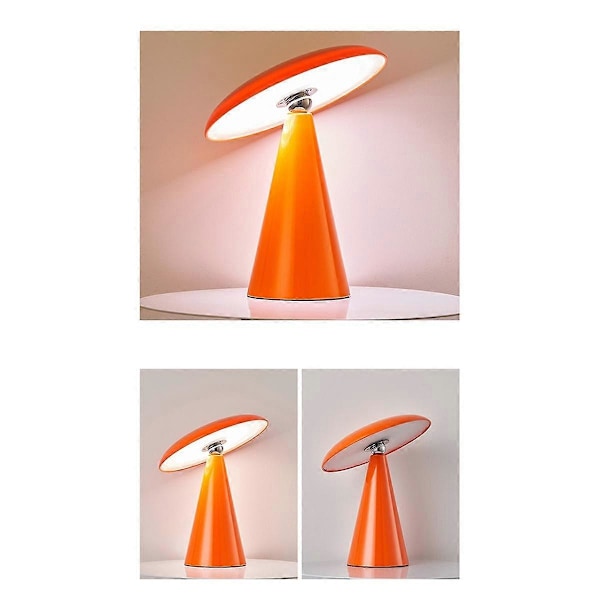 Magnetisk LED Bordlampe Natbordslampe til Soveværelse 3 Farve Dæmpning Touch Lampe til Læseværelse Orange