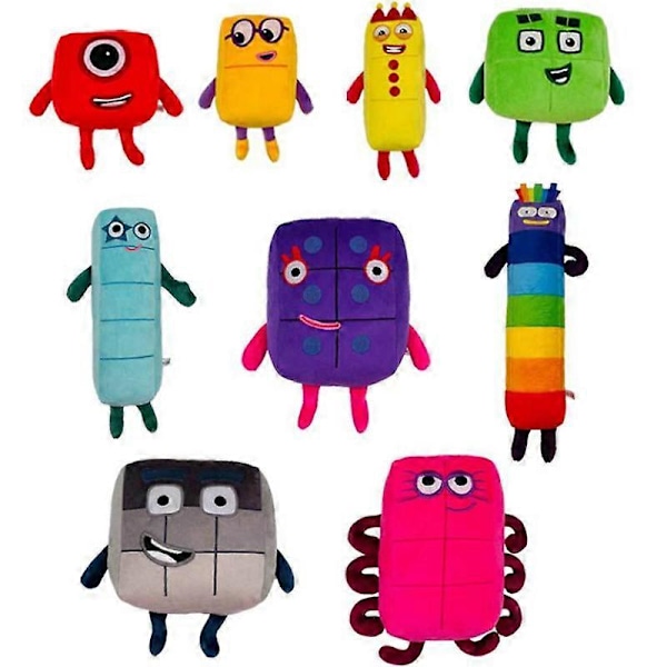Ny numberblocks plysjleke barn digital animasjon plysjdukke byggekloss digital plysjleke A
