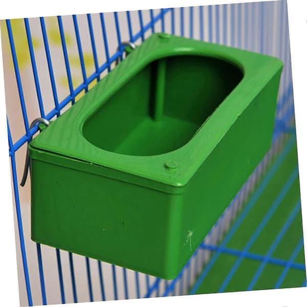 10-delt fodersæt til duer, høns, kaniner og papegøjer - Grønne 12x6x4 cm foderkopper og vandskåle