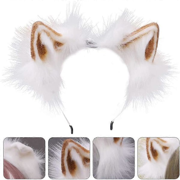 Falsk fluffy reveøre-hårbøyle Cosplay hårtilbehør (Stil 03) 1 stk