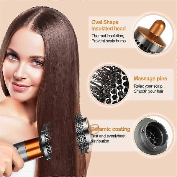 Stor rund hårborste för Dyson Airwrap Volumizing Attachment Oval Brush Fluffy Styling Tool