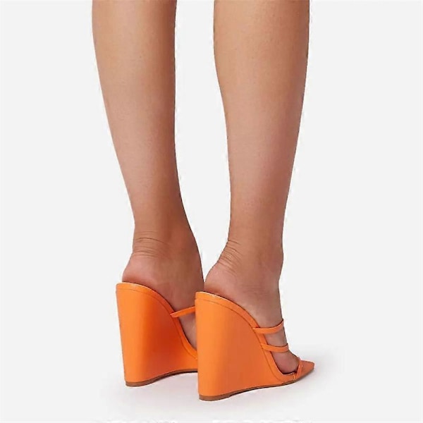 Avokärkiset slingback-sandaalit naisille, korkokengät, vapaa-ajan kengät, kesäiset rantatarvikkeet White 36