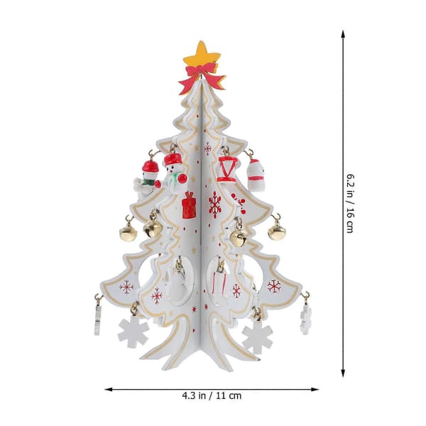 Julgran i trä Mini julmodell för julfestdekoration