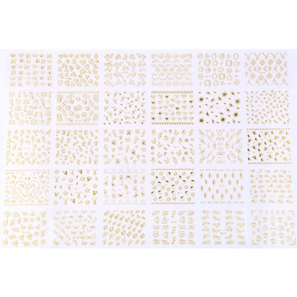 Nail art 3D bronzing letter klistermärken (set med 30) Produkter för personlig vård