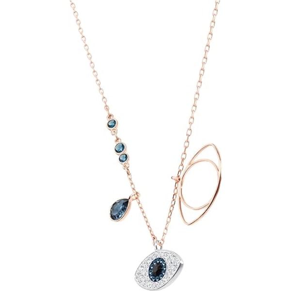 Symbolic Evil Eye Crystal Smycken Collection, med halsband, örhängen och armband