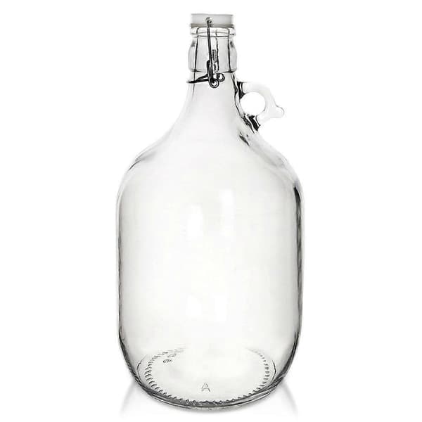 Flaska med klämma, glaskanna, 5 l
