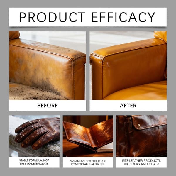 Leather Shampoo and Conditioner for Cars, Sofas, pH-Balanced, All-Natural Care