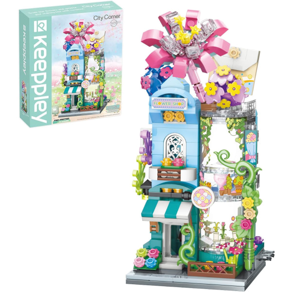 Set, Greenleaf Flower House City Street-View Construction Pedagogisk leksak för flickor från 6-12 år och uppåt (356 delar)