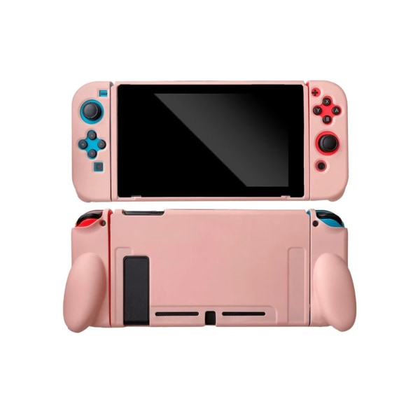 För Nintendo Switch Pure Color Shockproof TPU- case (rosa)