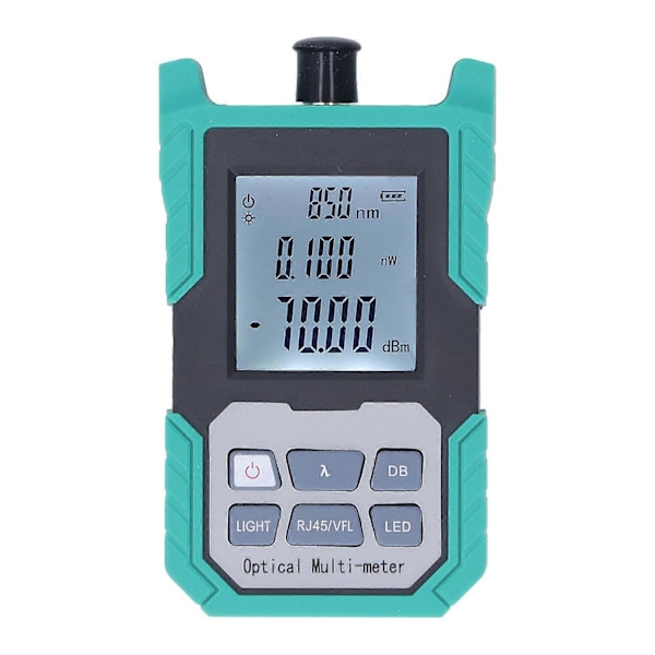 Optisk effektmätare Mini Fiberoptisk Kabeltestare Multimeter Hög Noggrannhet med LED-lampa ‑70~+10dBm