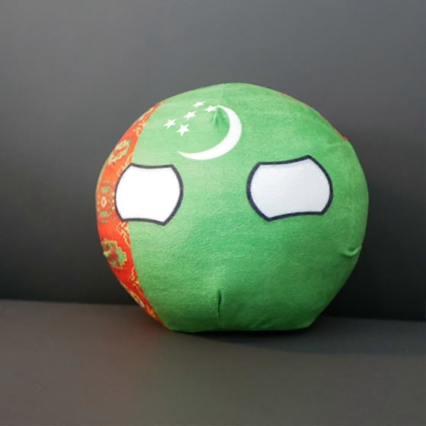 Countryballs Plysjdukke Russland Hviterussland Ukraina Georgia Litauen Kasakhstan Ball Polandball Fylt Putepute Leke som Gave Turkmenistan 9CM