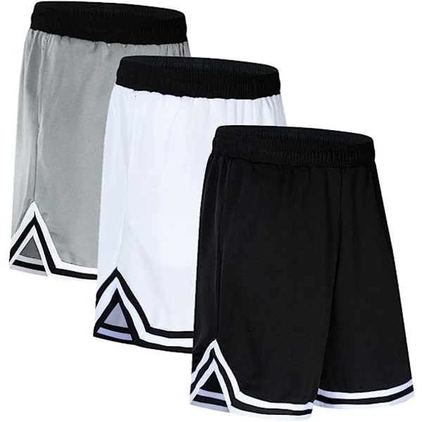 OPALOS 2/3-pack aktiva atletiska shorts för män, basketshorts med fickor