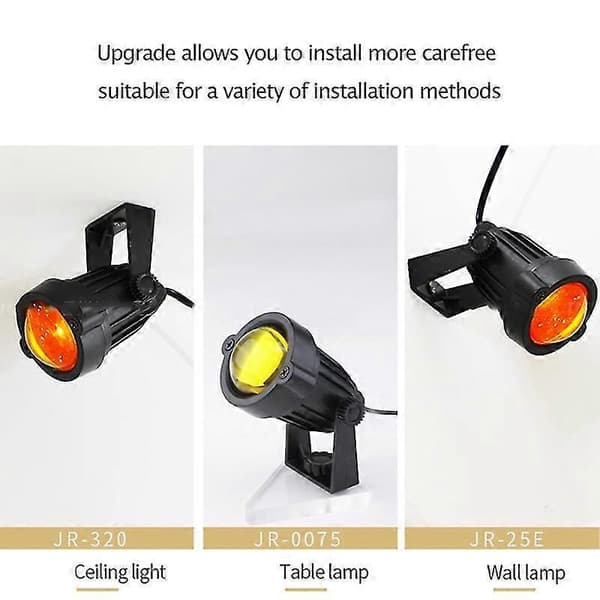 USB Sunset Night Light Projector Atmosphere Lights Rotatable Floor Lamp Photography Lamp for Bedroom Studio (Sunset Red)