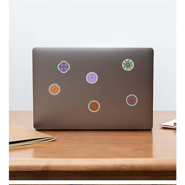 50 st Mandala Flower Stickers, buddhistiska vattentäta vinyldekaler för vattenflaska Laptoptelefon Bil Scrapbook Planner Dagbok