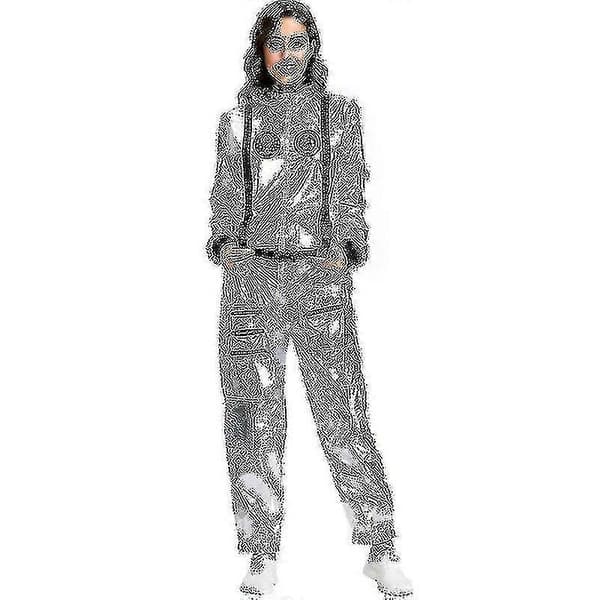 Rymdfest-jumpsuit för par, karneval utklädnad