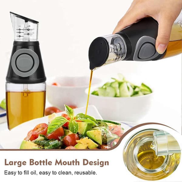 2X Oljedispenser med doseringspump och mätkopp 250ML med rengöringsborste