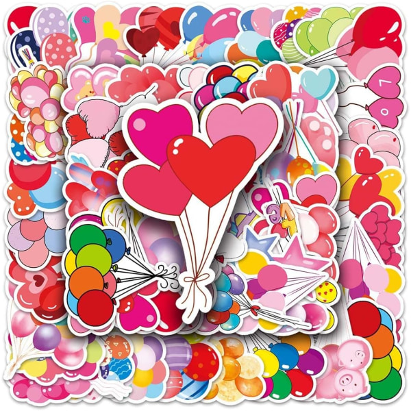 50pcs Cartoon Balloon Bouquets Series Doodle Stickers Waterproof Cool Children's Sticker for Laptop,Mobile Phone,Skateboard,Luggage,Water Bottle