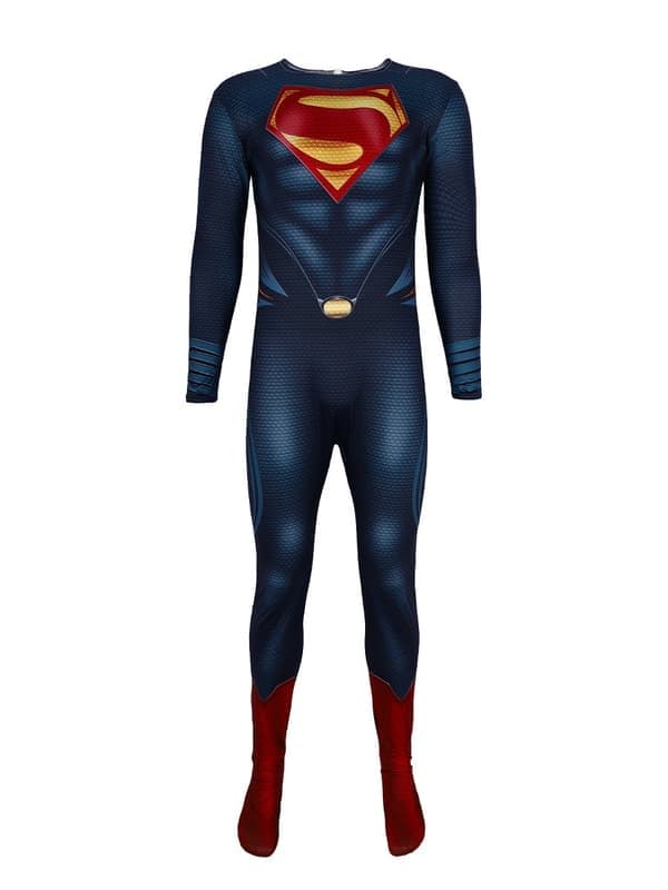 Superman-kostume til voksne, Superman-heldragt med muskelbryst og kappe, størrelse 150 150