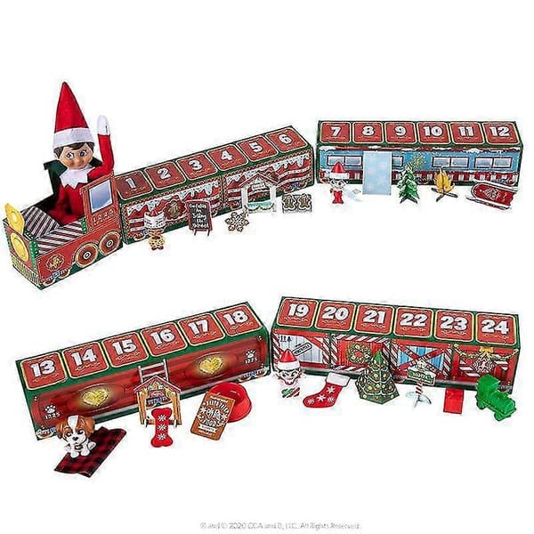 Jule-nedtælling Adventskalender 24 Dages Overraskelse Blind Box Juletog Blind Box