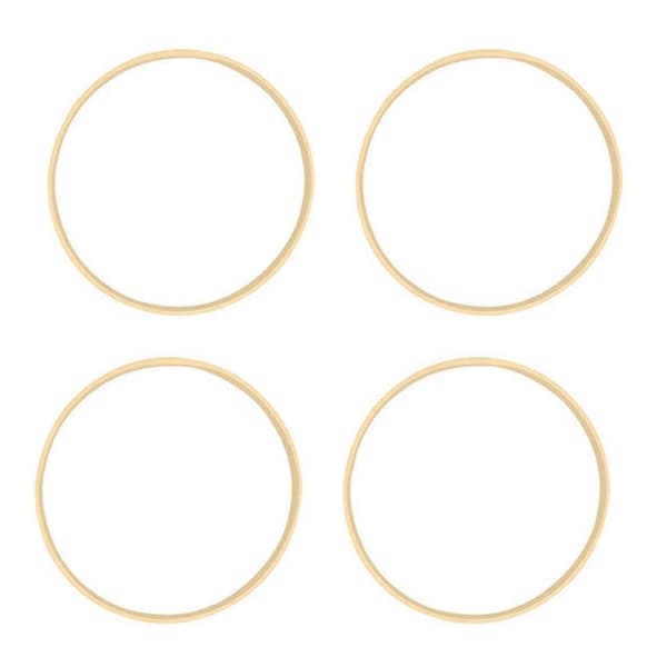 4x Drömbambu Ringar, Trä Cirkel Rund Fångare DIY Båge För Blomsterkrans Hus Trädgård Växt Dec 2465 Walkbee Walkbee 3063 B